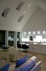 Modern home with Living Room, Sofa, Ceiling Lighting, and Travertine Floor. interior, living space Photo 5 of The Birdhouse