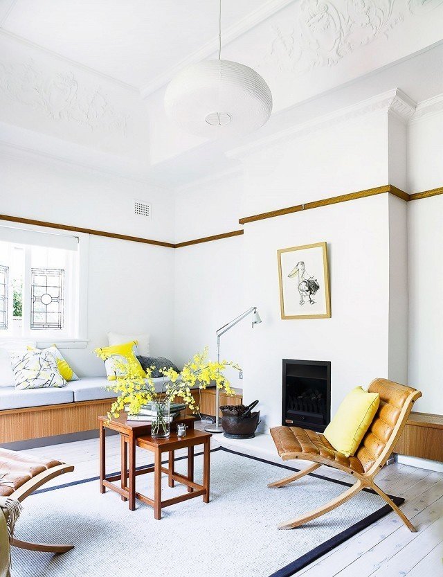 A light and lemony lounge space is the perfect place to soak up morning sunshine. Because lemon water in the morning is best enjoyed among tart yellow pillows and bright flowers in full bloom.

Photo by Maree Homer for Homes to Love

#chartreuse #colorcrush #color #yellow #design #mydomaine

