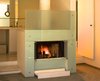 Glass fireplace bar behind Photo of Casa Lila modern home