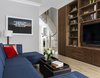 Modern home with Living Room, Sectional, Media Cabinet, Storage, Table Lighting, and Light Hardwood Floor. Living Room Photo 4 of Harlem Renaissance
