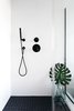 Modern home with Bath Room, Porcelain Tile Floor, and Open Shower. Shower Photo 12 of Tilt-Shift House