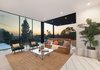 Modern home with Living Room, Coffee Tables, Sofa, Recessed Lighting, Chair, Gas Burning Fireplace, Ceiling Lighting, and Medium Hardwood Floor. Living Room Photo 10 of SL House