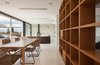 Modern home with Living Room and Travertine Floor. view from kitchen/ indoor outdoor relations..... Photo 14 of CK House
