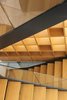 Modern home with Staircase, Metal Tread, Glass Railing, and Wood Tread. staircase and library details Photo 5 of CK House