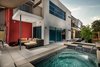 Modern home with Outdoor, Back Yard, Garden, Landscape Lighting, Wood Fences, Wall, and Lap Pools, Tubs, Shower. Patio and pool Photo 6 of The Monarch