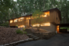 Modern home with Exterior, Shingles Roof Material, Wood Siding Material, House Building Type, Stucco Siding Material, Glass Siding Material, Mid-Century Building Type, Prefab Building Type, and Gable RoofLine. After photo of exterior Photo 8 of Architect's own Home