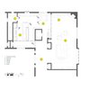 Floor plan showing the extent of the remodel/program & corresponding camera shots w/ numbers. Photo 3 of SMITH Kitchen modern home