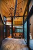 Entry with Ski-Friendship light sculpture Photo 6 of New Tahoe modern home