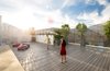 Modern home with Outdoor, Garden, Shrubs, Trees, Gardens, Raised Planters, Concrete Patio, Porch, Deck, Metal Patio, Porch, Deck, Planters Patio, Porch, Deck, Horizontal Fences, Wall, Metal Fences, Wall, and Landscape Lighting. Screened roof garden, and deck Photo 13 of A House in Yarmouk