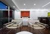Modern home with Bedroom, Medium Hardwood Floor, Storage, Accent Lighting, Night Stands, Bed, Ceiling Lighting, and Recessed Lighting. View of Murphy Bed & Sleeping Areas Photo 13 of DC Waterfront Residence