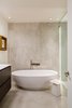 Modern home with Bath Room, Wall Mount Sink, Freestanding Tub, and Porcelain Tile Floor. Boffi Georgetown Waterfront Condo Project - Master Bath Photo 6 of Waterfront Condo Project