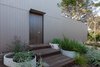 Modern home with Outdoor, Trees, Decking Patio, Porch, Deck, Shrubs, Side Yard, and Raised Planters. Entry Door Photo 6 of Residence J&C