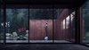 Modern home with Concrete Patio, Porch, Deck and Windows. A large copper statue gazes upward, inviting visitors to get lost in the rugged landscape. Photo 5 of Rose House