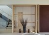Modern home with Living Room and Light Hardwood Floor. Tatami room detail looking toward stairs Photo 4 of Old Greenwich House