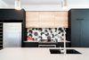 Kitchen with RIOBEL faucet and RAMACIERI SOLIGO tiles and CEASAR STONE quartz countertops and fridge by FISHER AND PAYKEL Photo 5 of Concept DUB House modern home