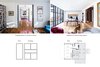 Modern home with Living Room, Sofa, Bookcase, Coffee Tables, Chair, Recessed Lighting, and Ribbon Fireplace. A series of rooms vs. a series of open spaces. Photo 6 of Hillcrest House Addition: An Innovative Approach to Old + New