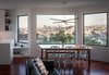 Modern home with Dining Room, Chair, Dark Hardwood Floor, Table, Ceiling Lighting, Bench, and Pendant Lighting. Dining room with a view Photo 3 of SF House-Tech-Art-Play
