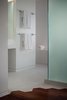 Modern home with Bath Room, Porcelain Tile Wall, One Piece Toilet, Porcelain Tile Floor, Enclosed Shower, Engineered Quartz Counter, Ceiling Lighting, Wall Lighting, and Undermount Sink. Master bath Photo 6 of SF House-Tech-Art-Play