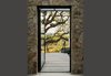 Modern home with Outdoor, Trees, Shrubs, Gardens, Front Yard, Hardscapes, and Concrete Patio, Porch, Deck. View through entry pavilion to Oak and vineyards Photo 16 of Hilltop Haven