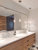 Modern home with Bath Room, Pendant Lighting, Two Piece Toilet, Engineered Quartz Counter, and Undermount Sink. Master Bath Photo 19 of Crestwood Re-Model