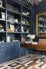 Modern home with Storage, Chair, Light Hardwood Floor, and Shelves. Home office with custom millwork Photo 14 of Sea Cliff Preppy Contemporary