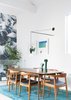 Modern home with Dining Room, Chair, Light Hardwood Floor, Table, Accent Lighting, Pendant Lighting, Wall Lighting, and Rug Floor. Dining Room Photo 6 of Moody Mission Victorian