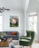 Modern home with Living Room, Chair, Light Hardwood Floor, Pendant Lighting, Coffee Tables, Sofa, and Rug Floor. Living Room Photo 3 of Moody Mission Victorian