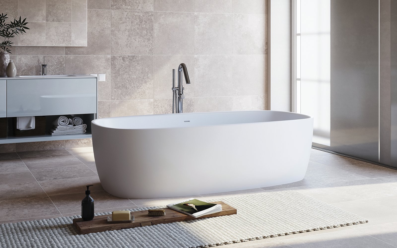 Photo 4 of 12 in AquateX™ solid surface bathtubs by Aquatica Bath Dwell