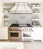 Calcutta marble adorns this beautiful stove top with dual oven and built in shelves Photo 6 of Nichols Canyon modern home