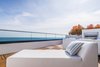 The private rooftop terrace overlooks the Pacific Ocean. Photo of Carbon Beach modern home