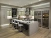 Modern home with Kitchen, Subway Tile Backsplashe, Recessed Lighting, Refrigerator, Medium Hardwood Floor, Dishwasher, Wine Cooler, Range, Cooktops, Microwave, Range Hood, Drop In Sink, and Stone Counter. Chef-worthy kitchens boast large eat-in island bars as well as Sub-Zero, Wolf and Miele appliances. Photo of Modern Residences at the Classic Arizona Biltmore
