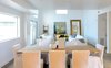 Modern home with Dining Room. The dining room captures light from multiple directions. Photo of It’s All About The Light at AIRE Santa Monica
