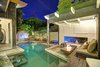 A breathtaking pool and spa with grotto, cabana, fireplace and saltwater aquarium is perfectly suited for lounging and entertaining. Photo 12 of Sleek West Hollywood Contemporary modern home