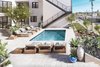The resort-style pool at Vica, overlooking the surrounding Silver Lake hillsides and streetscapes. Photo 5 of Vica Brings Contemporary Living to One of L.A.’s Most Historic Neighborhoods modern home