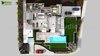 Modern home with Bed, Chair, Floor Lighting, Living Room, Sofa, Coffee Tables, Console Tables, Table Lighting, Wall Lighting, and Standard Layout Fireplace. 3D conceptual Floor Plan Idea - Brisbane Photo of 3D Floorplan For Residential and Commercial Properties - Australia
