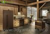 Modern home with Kitchen, Wood Counter, Wood Cabinet, Medium Hardwood Floor, Light Hardwood Floor, Wood Backsplashe, Refrigerator, Ceiling Lighting, Wall Oven, Drop In Sink, and Cooktops. Best Modern 3D Wooden Kitchen Design View Photo of Beautifully Bold 3D Interior Kitchen Design View - California, USA