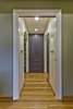 cypress flooring, custom built-in Wood-Mode linen cabinet Photo of Tuscan Retreat modern home