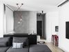 Modern home with Dining Room, Lamps, Stools, Bar, Table, Chair, Ceiling Lighting, Floor Lighting, Wall Lighting, and Light Hardwood Floor. Living Room Photo 4 of A|A Duplex