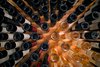 Cantilevered Wine Bottle Storage Display Photo 2 of Utah Wine Cellar modern home