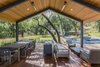 Modern home with Outdoor, Wood Patio, Porch, Deck, Large Pools, Tubs, Shower, Decking Patio, Porch, Deck, and Large Patio, Porch, Deck. Main House - view to Guest House Photo 9 of Wine Country Retreat