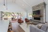 Modern home with Living Room, Medium Hardwood Floor, and Ribbon Fireplace. Main House Living Photo 12 of Wine Country Retreat