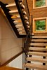 Floating travertine staircase Photo 8 of Fourth Lake Summer House modern home