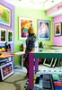 Modern home with Office, Craft Room Room Type, Concrete Floor, Storage, and Desk. Me in my studio Photo 4 of Color Crazy