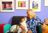 Modern home with Office, Study Room Type, and Chair. Kissing Freddie...I have 4 dogs! Photo 5 of Color Crazy