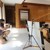 Modern home with Living Room, Terrazzo Floor, and Sofa. 2018 photoshoot with photographer Bryan Soderlind (IG @thegoldenbear) and model Chase Black (IG @chasenoir) Photo 6 of David Cohen House
