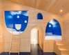 Modern home with Kids Room, Pre-Teen Age, Bed, Bedroom Room Type, and Neutral Gender. Sleeping nooks that look like the grooves in a block of cheese. Photo 6 of Jerry House