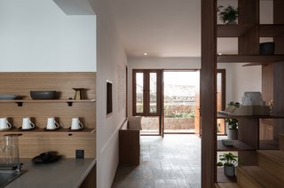 The entrance lobby is part of an open layout.