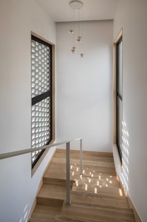 The staircase connecting the first and second floor