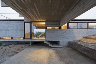The varied heights of the volumes create interesting interior perspectives.