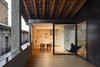 Modern home with Outdoor, Large Patio, Porch, Deck, Wood Patio, Porch, Deck, Stone Fences, Wall, and Decking Patio, Porch, Deck. A spacious wood-decked veranda that's part of the duplex apartment. Photo of Girona Townhouse